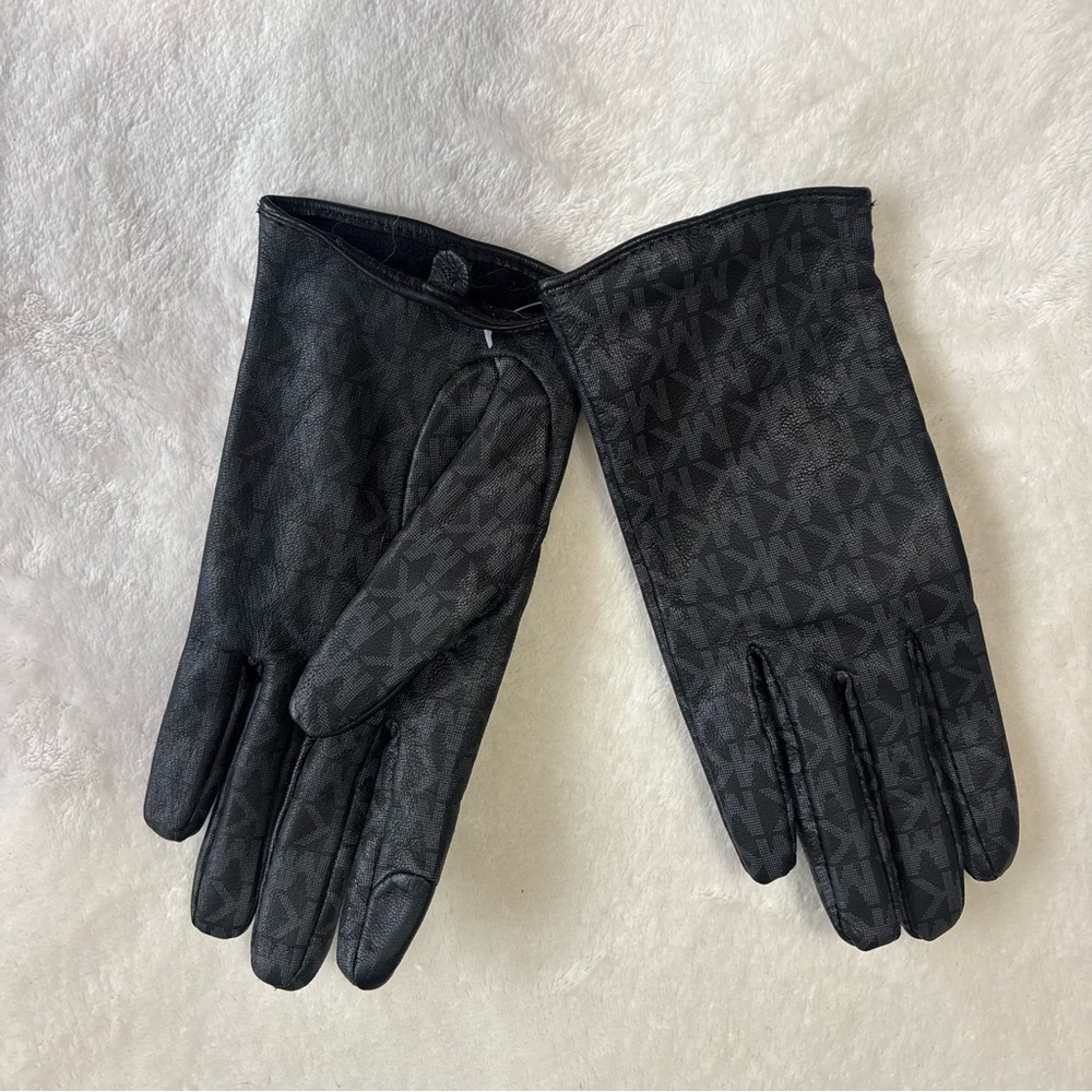 Michael Kors leather Black Logo Women's Gloves
